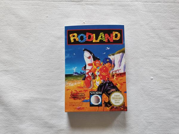 Rodland NES Entertainment System Reproduction Box And Manual