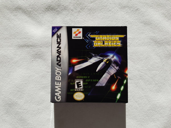 Gradius Galaxies Gameboy Advance GBA Reproduction Box