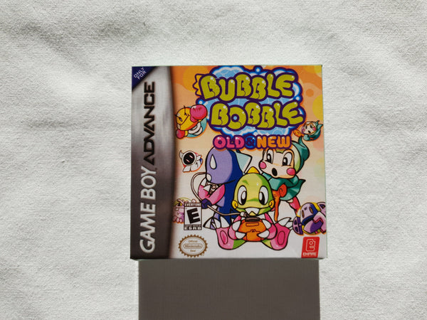 Bubble Bobble Old And New Gameboy Advance GBA Reproduction Box And Manual