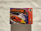 Hydro Thunder N64 Reproduction Box With Manual - Top Quality Print And Material