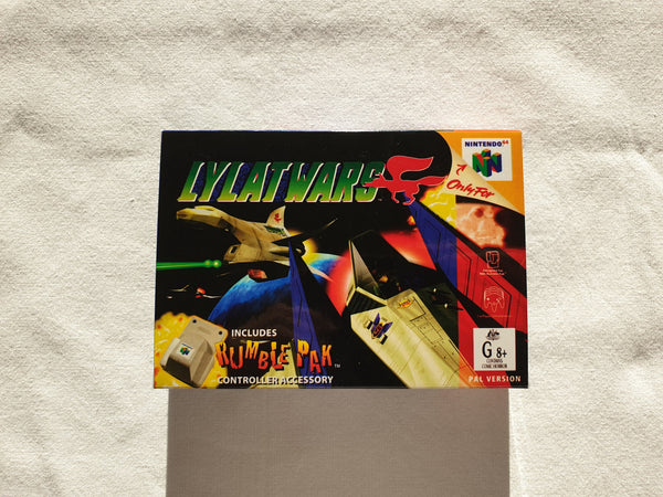 Lylat Wars N64 Reproduction Box With Manual - Top Quality Print And Material