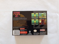 Tetris 2 SNES Reproduction Box With Manual - Top Quality Print And Material