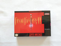 Final Fantasy 2 SNES Reproduction Box With Manual - Top Quality Print And Material