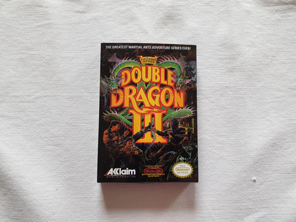 Double Dragon 3 NES Entertainment System Reproduction Box And Manual