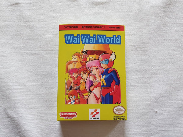 Wai Wai World NES Entertainment System Reproduction Box And Manual