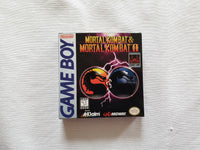 Mortal Kombat And Mortal Kombat 2 Gameboy GB Reproduction Box With Manual - Top Quality Print And Material
