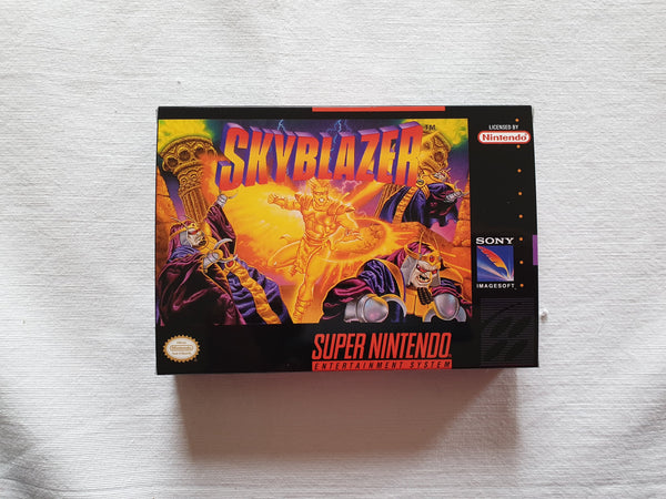 Skyblazer SNES Reproduction Box With Manual - Top Quality Print And Material