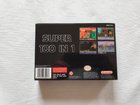 Super 100 IN 1 SNES Reproduction Box With Manual - Top Quality Print And Material