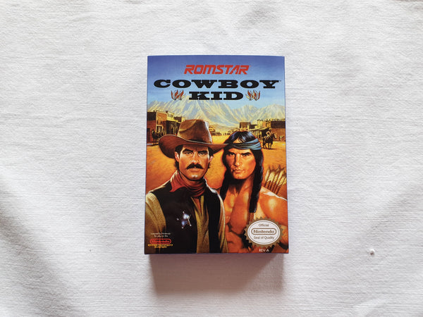 Cowboy Kid NES Entertainment System Reproduction Box And Manual