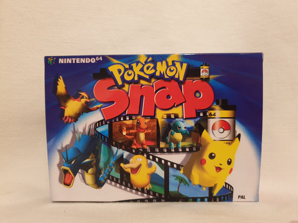 Pokemon Snap N64 Reproduction Box With Manual - Top Quality Print And Material