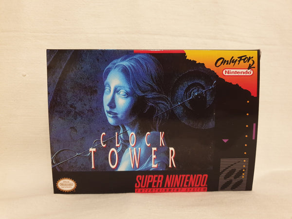 Clock Tower SNES Reproduction Box With Manual - Top Quality Print And Material