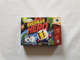 Bomberman Hero 64 N64 Reproduction Box With Manual - Top Quality Print And Material