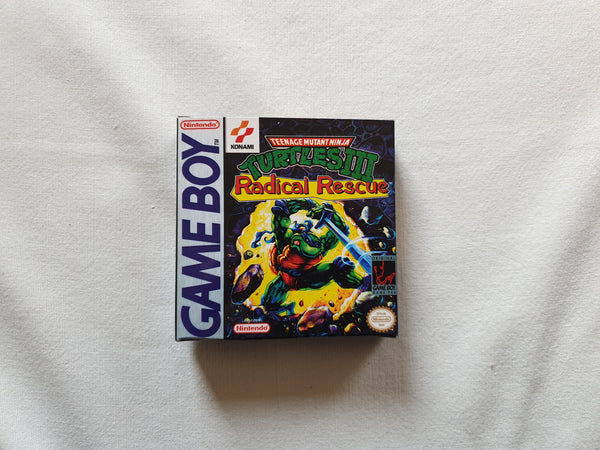 Turtles 3 Radical Rescue Gameboy GB Reproduction Box With Manual - Top Quality Print And Material