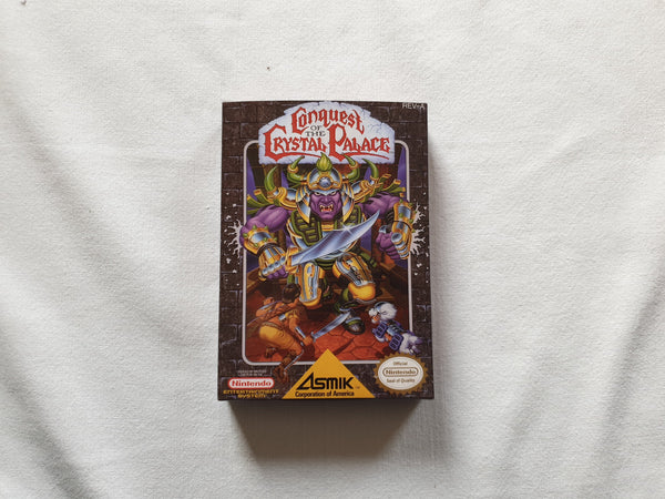 Conquest Of The Crystal Palace NES Entertainment System Reproduction Box And Manual