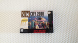 Sim City 2000 SNES Reproduction Box With Manual - Top Quality Print And Material