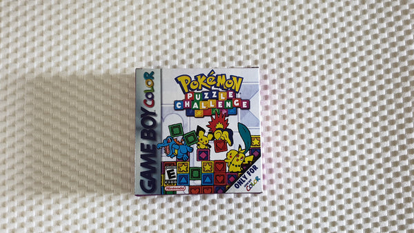 Pokemon Puzzle Challenge Reproduction Box & Manual for Game Boy Color