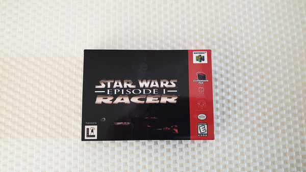 Episode 1 Racer N64 Reproduction Box With Manual - Top Quality Print And Material