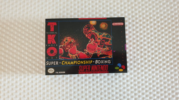 TKO Super Championship Boxing SNES Super NES - Box With Insert - Top Quality