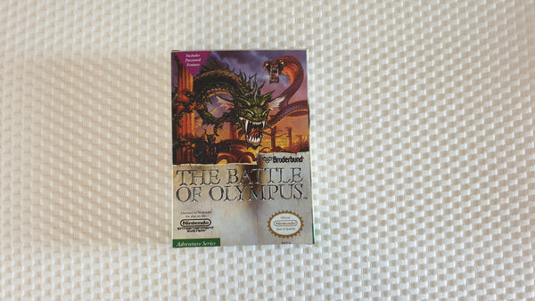 The Battle Of Olympus NES Entertainment System Reproduction Box And Manual