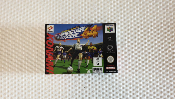 International Superstar Soccer 64 N64 Reproduction Box And Manual