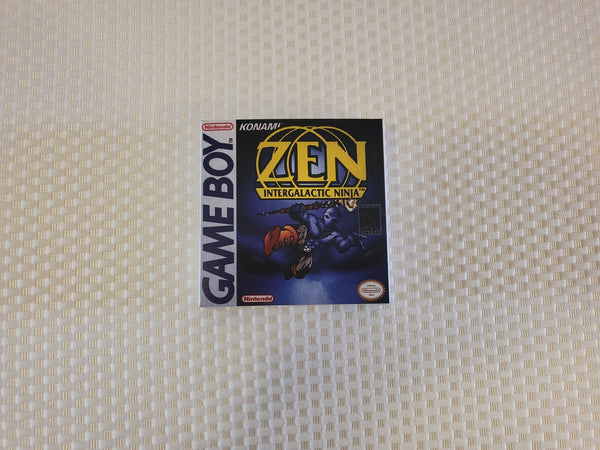 Zen Intergalactic Ninja Game Boy GB Reproduction Box With Manual Cover Case Gameboy