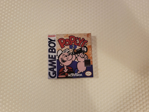 Popeye 2 Gameboy GB Reproduction Box With Manual - Top Quality Print And Material
