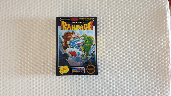 Rampage NES Entertainment System Reproduction Box And Manual