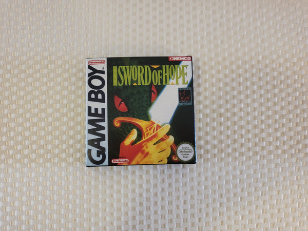 Sword Of Hope Gameboy GB Reproduction Box With Manual - Top Quality Print And Material