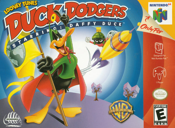 Duck Dodgers N64 Reproduction Box With Manual - Top Quality Print And Material