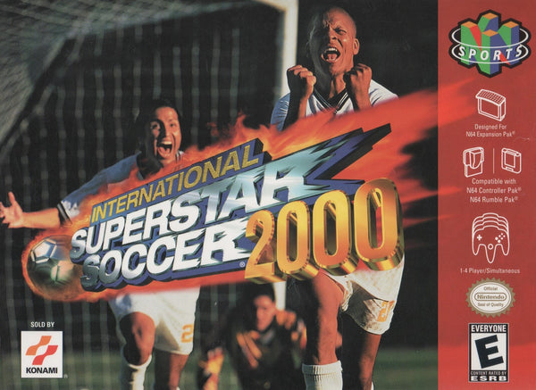 International Superstar Soccer 2000 N64 Reproduction Box And Manual