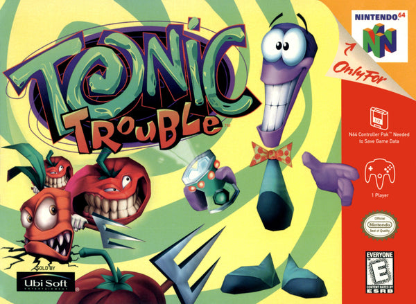 Tonic Trouble N64 Reproduction Box With Manual - Top Quality Print And Material