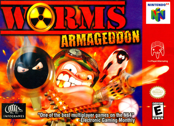 Worms Armageddon N64 Reproduction Box And Manual