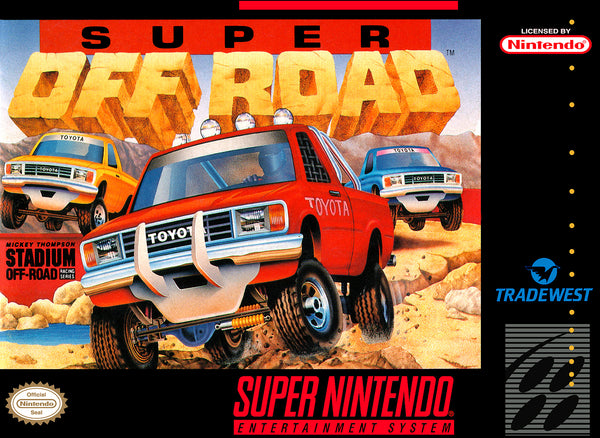 Super Off Road SNES Reproduction Box With Manual - Top Quality Print And Material